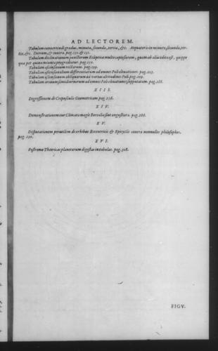 Third Volume - Commentary on John of Holywood's Spheres - Table of contents - Page iii