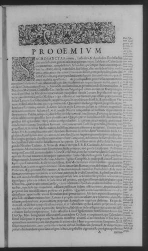 Fifth Volume - Roman Calendar of Gregory XIII - Preamble - Page 1