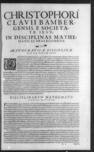 First Volume - Prolegomena to the Mathematical Disciplines
