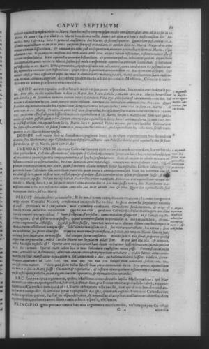 Fifth Volume - Apology against Michael Maestlin - Contents - Page 31