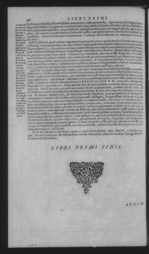 Fifth Volume - Apology against Michael Maestlin - Contents - Page 40
